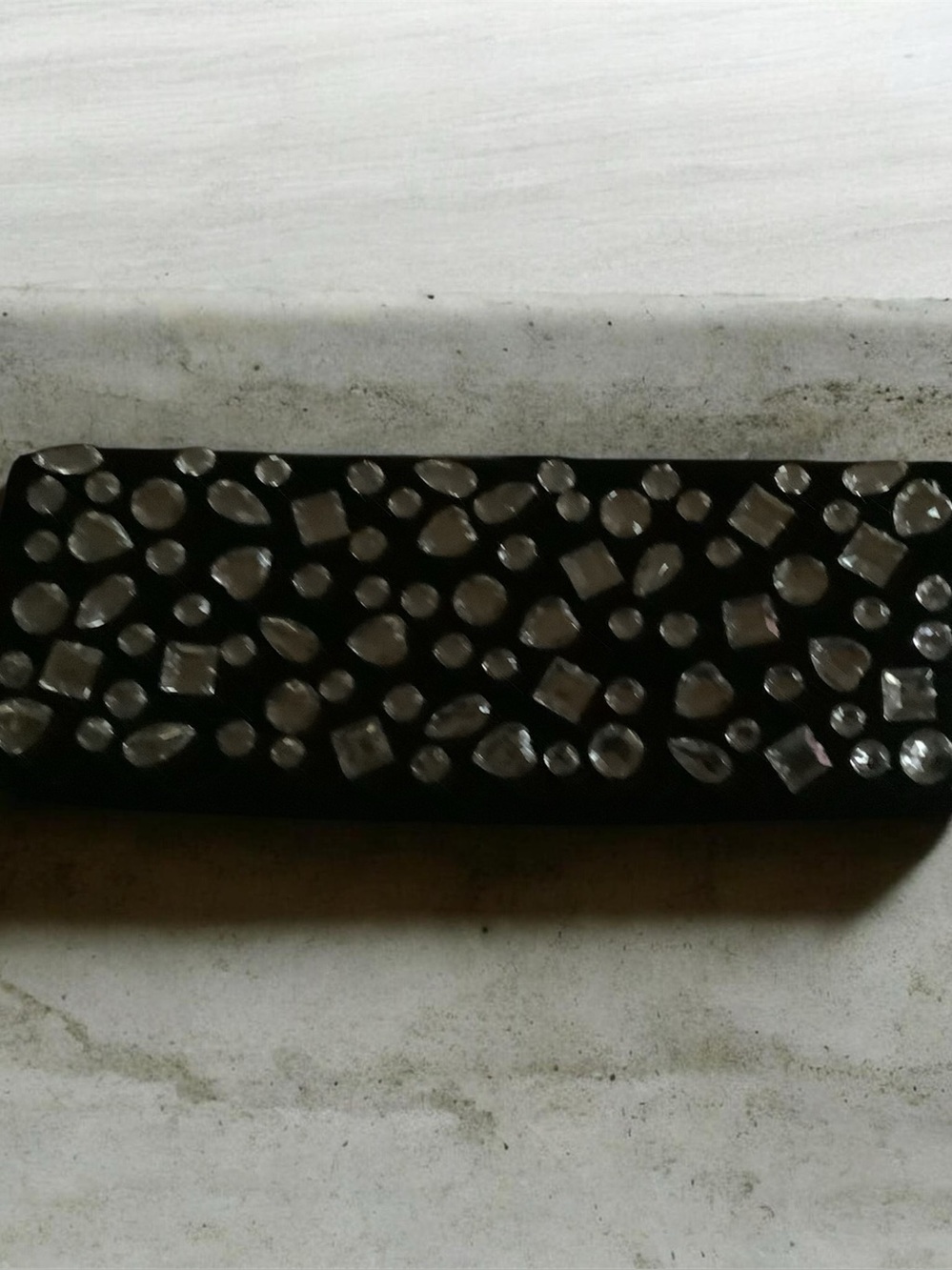 Black Crystal Embellished Women's Clutch - Cache Brand